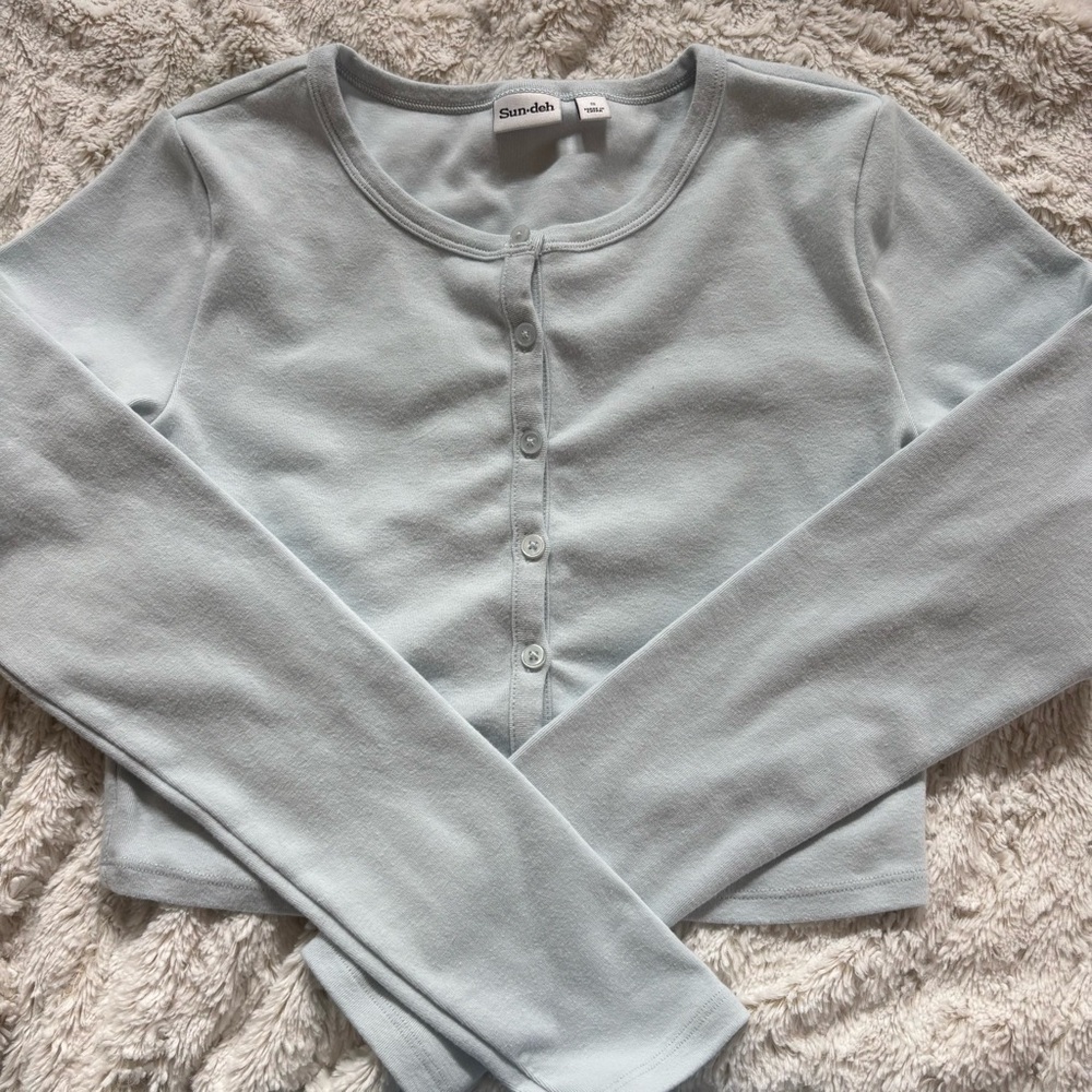 Light Blue Aritzia Button Up